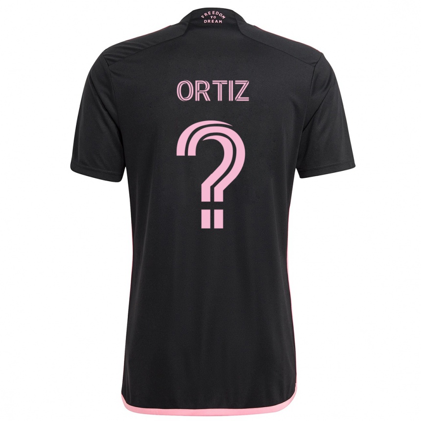 Herren Fußball Cristian Ortiz #0 Schwarz Auswärtstrikot Trikot 2024/25 T-Shirt Luxemburg