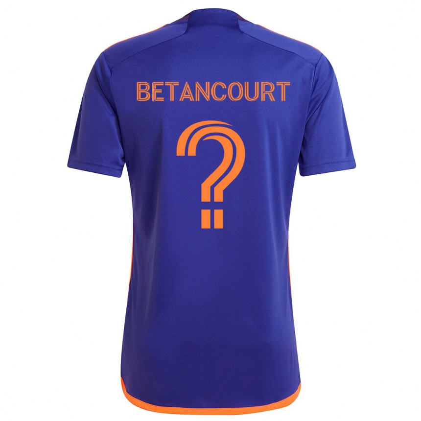 Herren Fußball Noah Betancourt #0 Lila Orange Auswärtstrikot Trikot 2024/25 T-Shirt Luxemburg