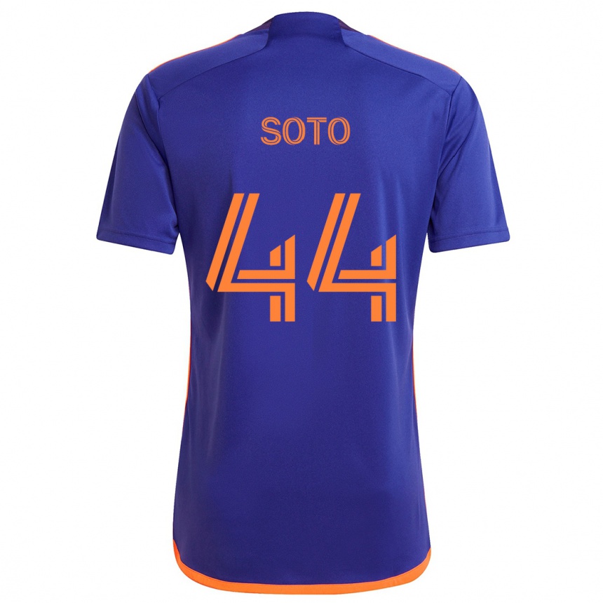 Herren Fußball Ezekiel Soto #44 Lila Orange Auswärtstrikot Trikot 2024/25 T-Shirt Luxemburg