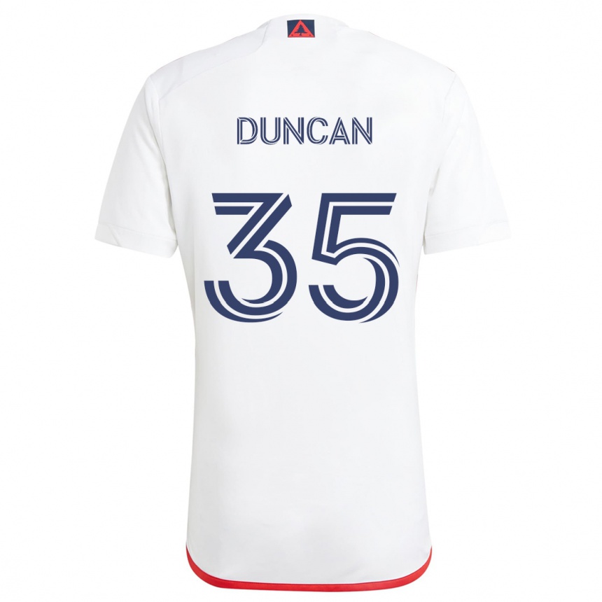 Herren Fußball Nakye Greenidge-Duncan #35 Weiß Rot Auswärtstrikot Trikot 2024/25 T-Shirt Luxemburg