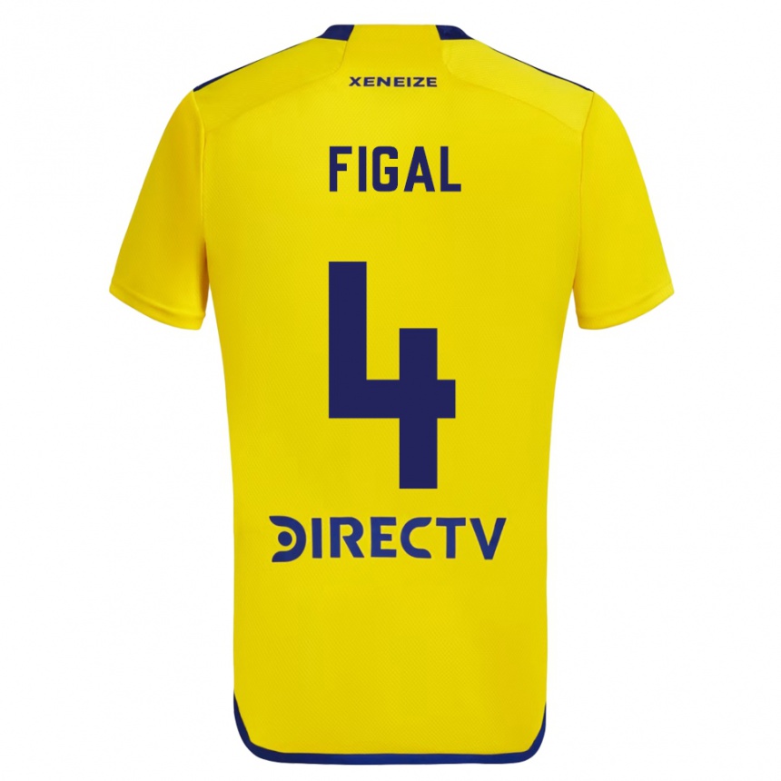 Herren Fußball Nicolás Figal #4 Gelb Blau Auswärtstrikot Trikot 2024/25 T-Shirt Luxemburg