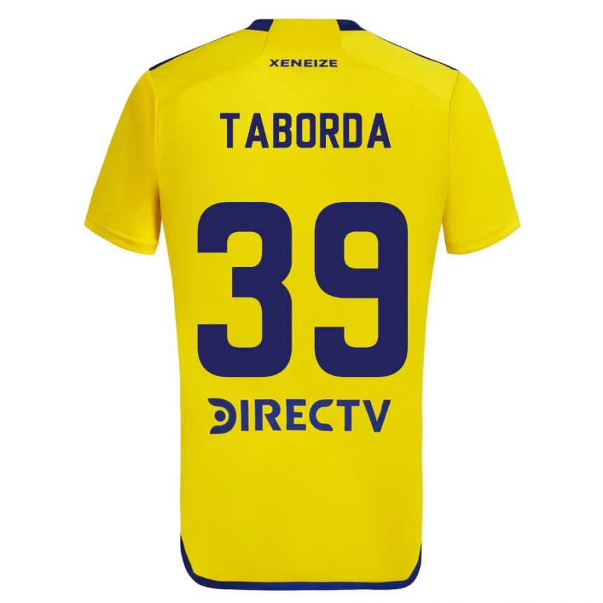 Herren Fußball Vicente Taborda #39 Gelb Blau Auswärtstrikot Trikot 2024/25 T-Shirt Luxemburg