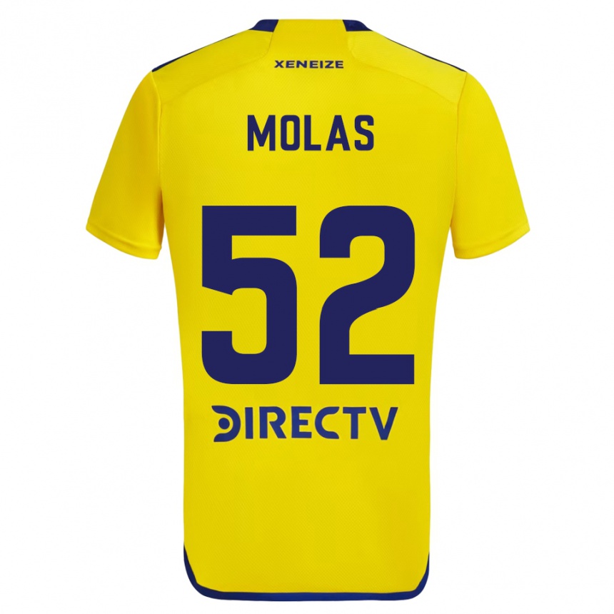 Herren Fußball Walter Molas #52 Gelb Blau Auswärtstrikot Trikot 2024/25 T-Shirt Luxemburg