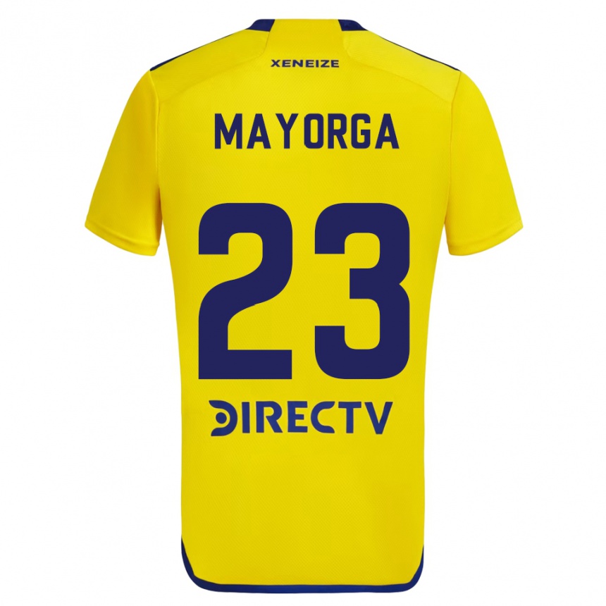 Herren Fußball Miriam Mayorga #23 Gelb Blau Auswärtstrikot Trikot 2024/25 T-Shirt Luxemburg