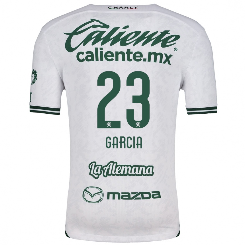 Herren Fußball Óscar García #23 Weiß Grün Auswärtstrikot Trikot 2024/25 T-Shirt Luxemburg