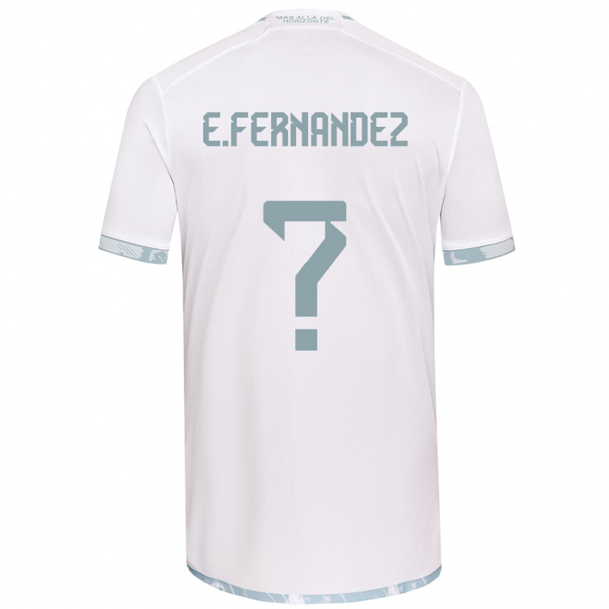 Herren Fußball Enzo Fernández #0 Weiß Grau Auswärtstrikot Trikot 2024/25 T-Shirt Luxemburg