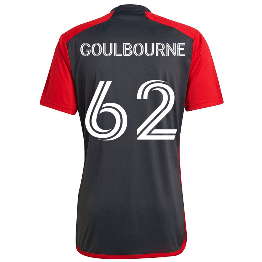 Damen Fußball Rohan Goulbourne #62 Grau Rot Heimtrikot Trikot 2024/25 T-Shirt Luxemburg