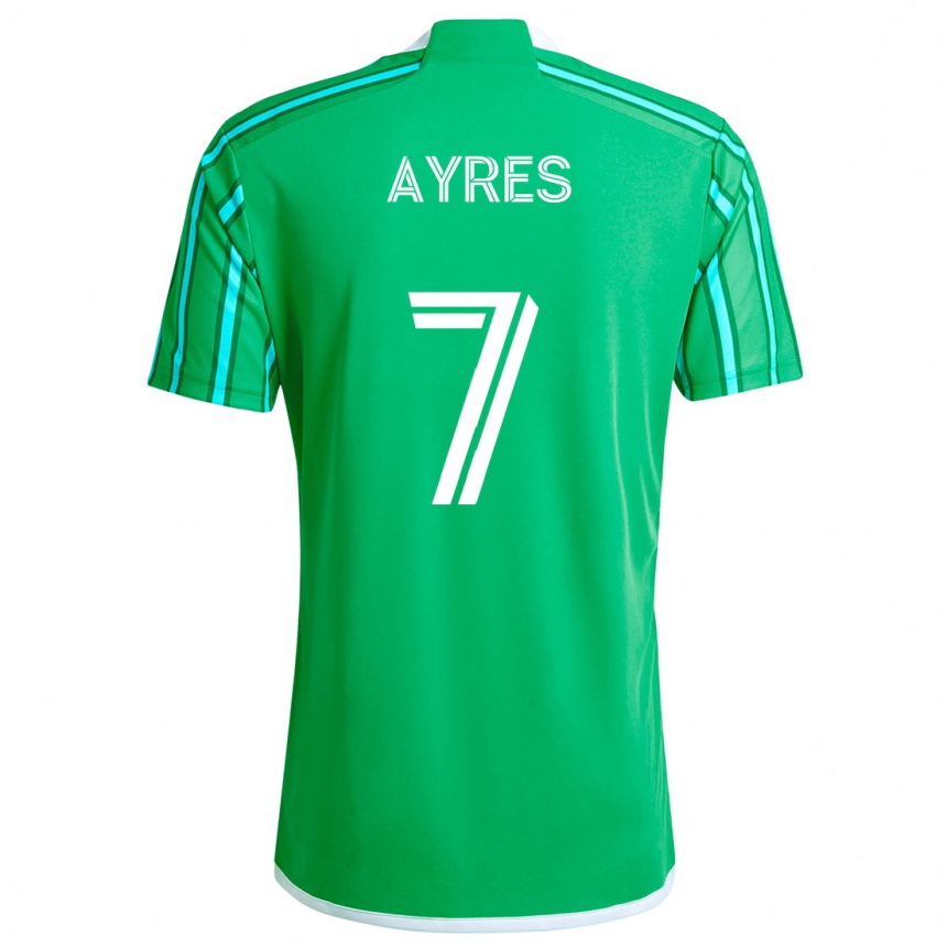 Damen Fußball Melina Ayres #7 Grün Weiß Heimtrikot Trikot 2024/25 T-Shirt Luxemburg