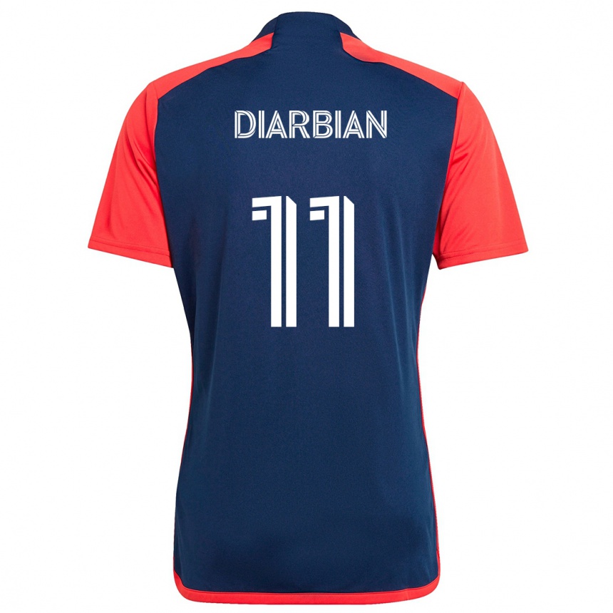 Damen Fußball Gevork Diarbian #11 Blau Rot Heimtrikot Trikot 2024/25 T-Shirt Luxemburg