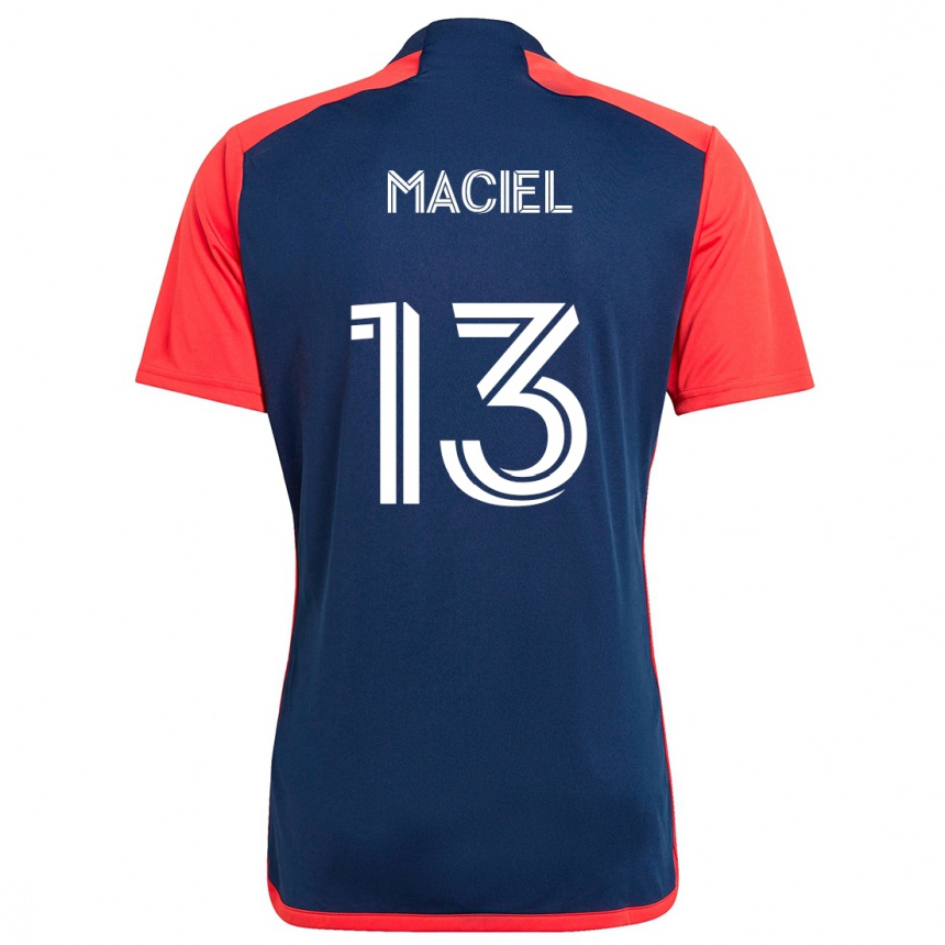 Damen Fußball Maciel #13 Blau Rot Heimtrikot Trikot 2024/25 T-Shirt Luxemburg