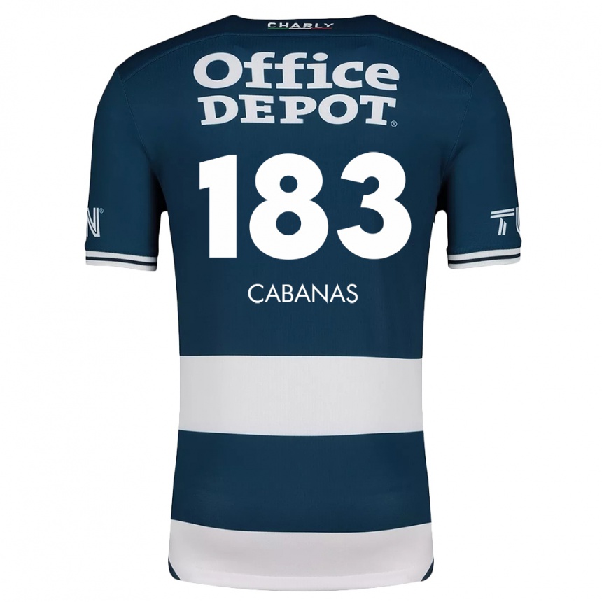 Damen Fußball Mauricio Cabañas #183 Blau Weiss Heimtrikot Trikot 2024/25 T-Shirt Luxemburg