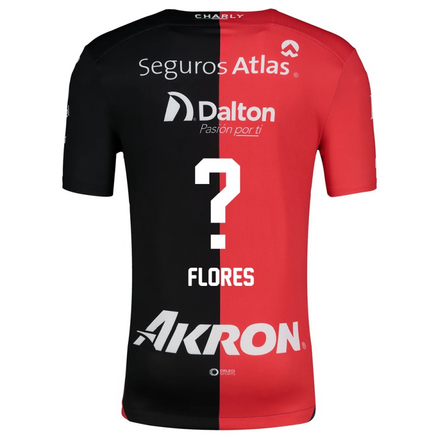 Damen Fußball Luis Flores #0 Rot Schwarz Heimtrikot Trikot 2024/25 T-Shirt Luxemburg