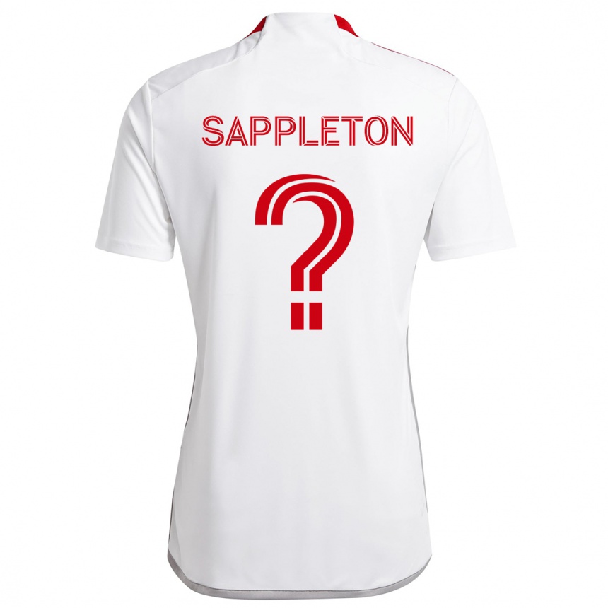 Damen Fußball Spencer Sappleton #0 Weiß Rot Auswärtstrikot Trikot 2024/25 T-Shirt Luxemburg