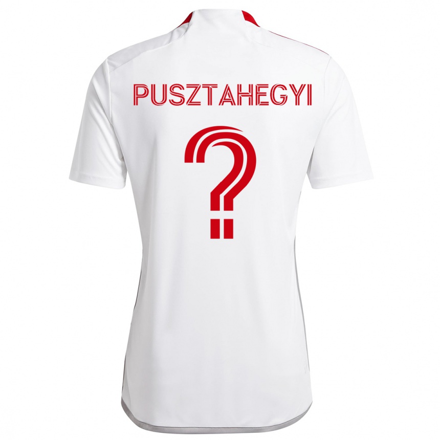 Damen Fußball Tristan Pusztahegyi #0 Weiß Rot Auswärtstrikot Trikot 2024/25 T-Shirt Luxemburg