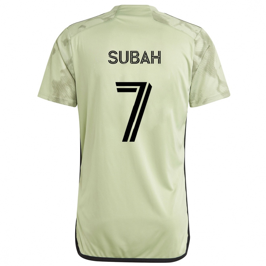 Damen Fußball Yekeson Subah #7 Hellgrün Auswärtstrikot Trikot 2024/25 T-Shirt Luxemburg