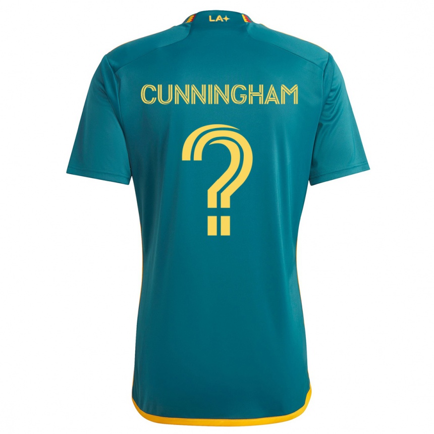 Damen Fußball Joaquin Cunningham #0 Grün Gelb Auswärtstrikot Trikot 2024/25 T-Shirt Luxemburg