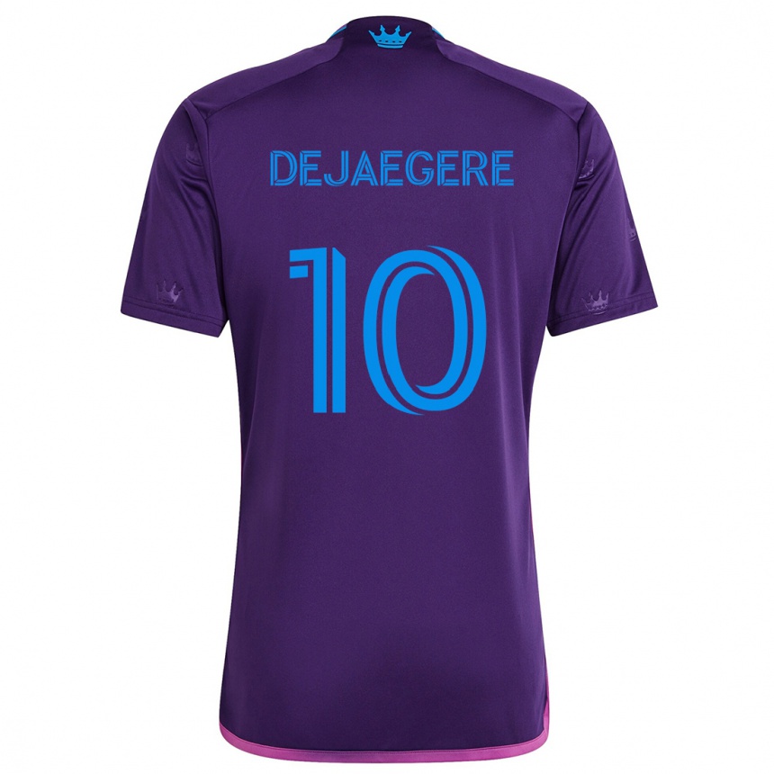 Damen Fußball Brecht Dejaegere #10 Lila-Blau Auswärtstrikot Trikot 2024/25 T-Shirt Luxemburg