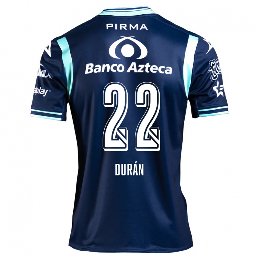 Damen Fußball Rafael Durán #22 Navy Blau Auswärtstrikot Trikot 2024/25 T-Shirt Luxemburg