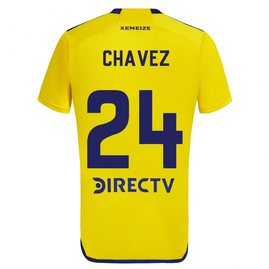 Damen Fußball Gabriela Chavez #24 Gelb Blau Auswärtstrikot Trikot 2024/25 T-Shirt Luxemburg