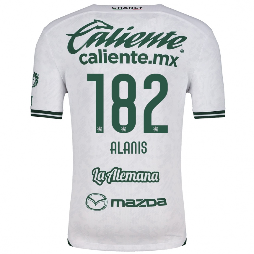 Damen Fußball Alejandro Alanís #182 Weiß Grün Auswärtstrikot Trikot 2024/25 T-Shirt Luxemburg