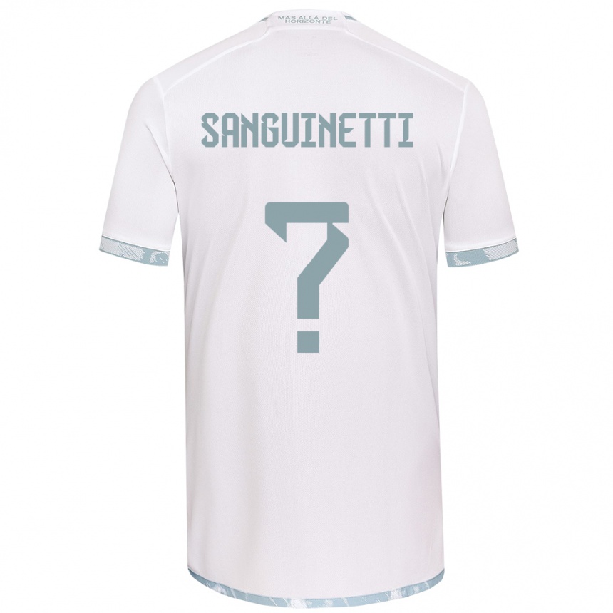 Damen Fußball Fernando Osorio Sanguinetti #0 Weiß Grau Auswärtstrikot Trikot 2024/25 T-Shirt Luxemburg