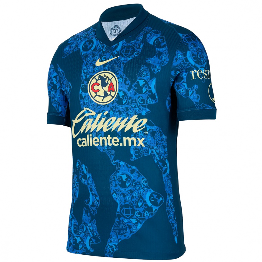 Damen Fußball Illian Hernández #19 Blau Gelb Auswärtstrikot Trikot 2024/25 T-Shirt Luxemburg