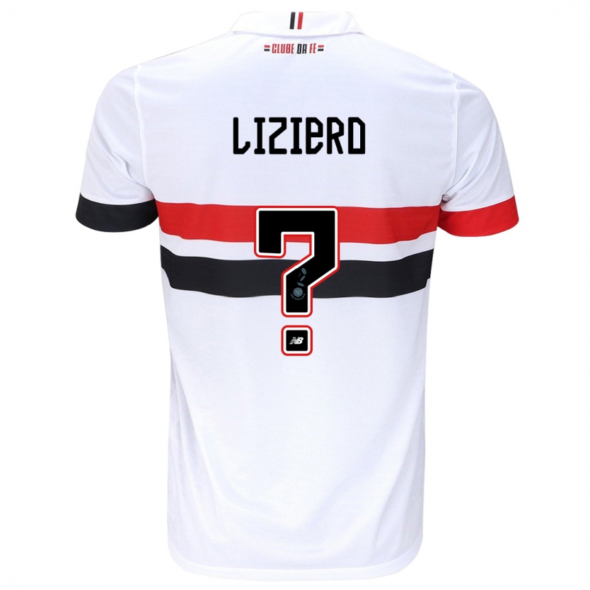 Kinder Fußball Liziero #0 Weiß Rot Schwarz Heimtrikot Trikot 2024/25 T-Shirt Luxemburg