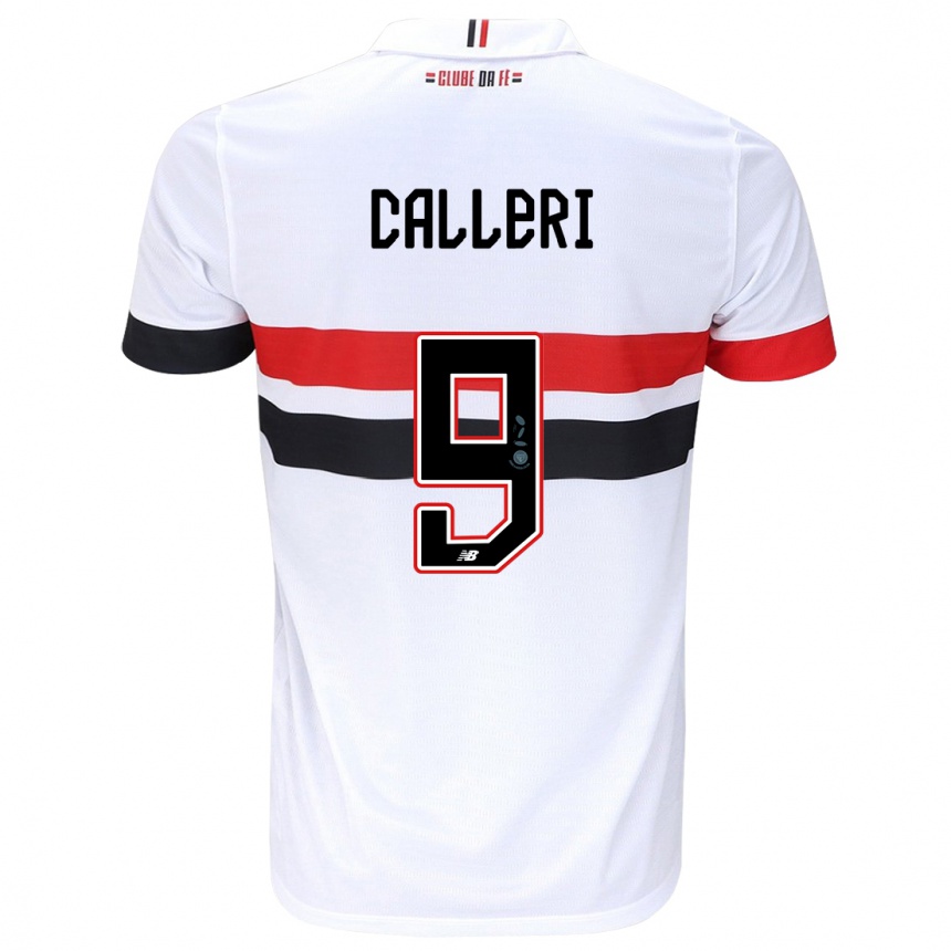 Kinder Fußball Jonathan Calleri #9 Weiß Rot Schwarz Heimtrikot Trikot 2024/25 T-Shirt Luxemburg