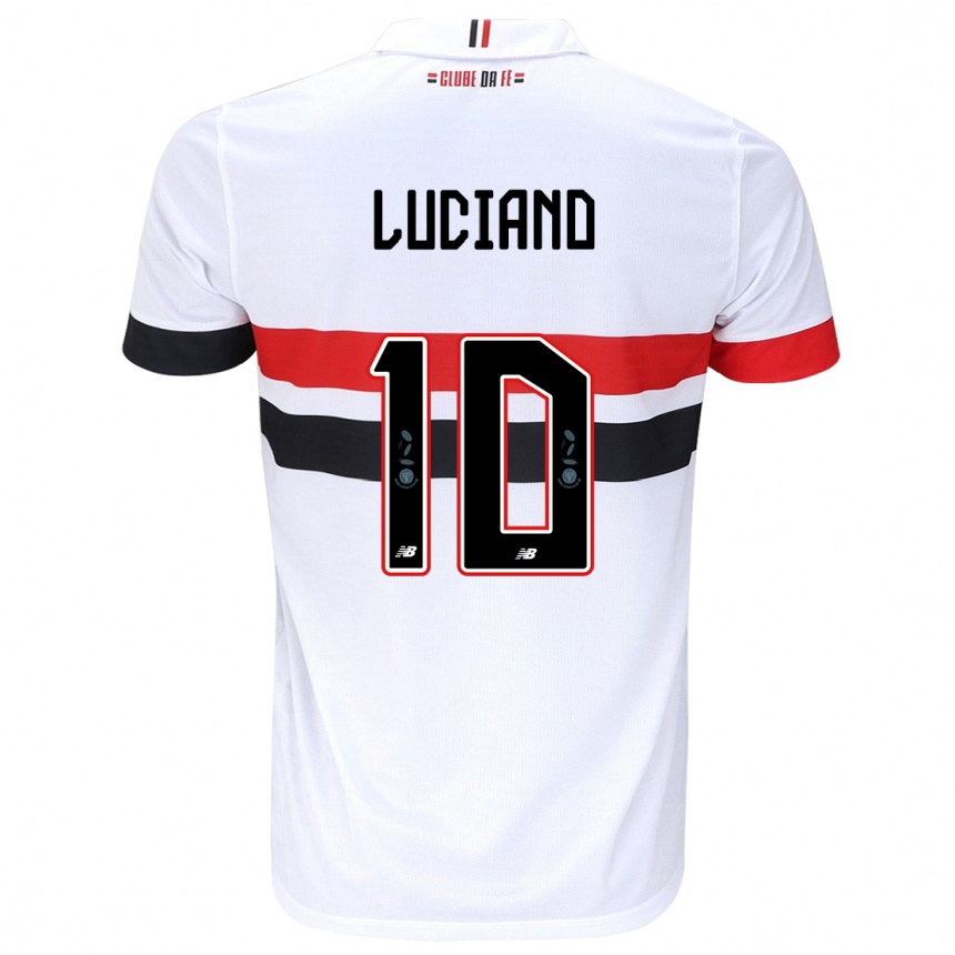 Kinder Fußball Luciano #10 Weiß Rot Schwarz Heimtrikot Trikot 2024/25 T-Shirt Luxemburg