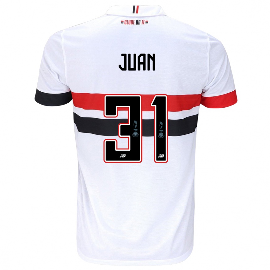 Kinder Fußball Juan #31 Weiß Rot Schwarz Heimtrikot Trikot 2024/25 T-Shirt Luxemburg