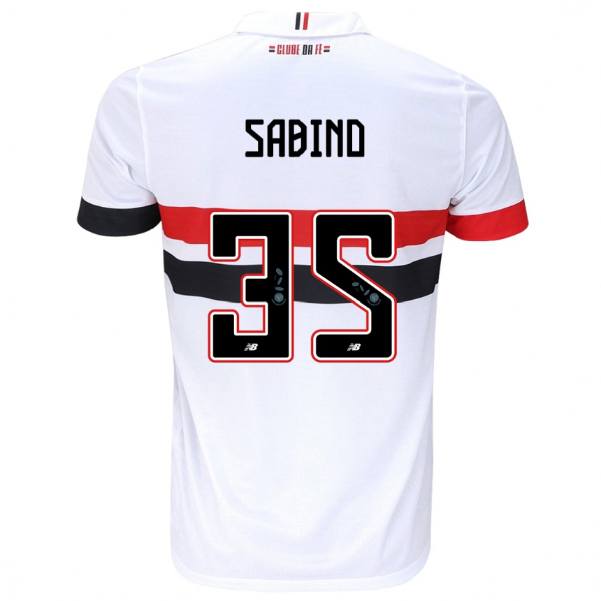 Kinder Fußball Sabino #35 Weiß Rot Schwarz Heimtrikot Trikot 2024/25 T-Shirt Luxemburg