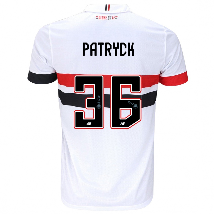 Kinder Fußball Patryck #36 Weiß Rot Schwarz Heimtrikot Trikot 2024/25 T-Shirt Luxemburg