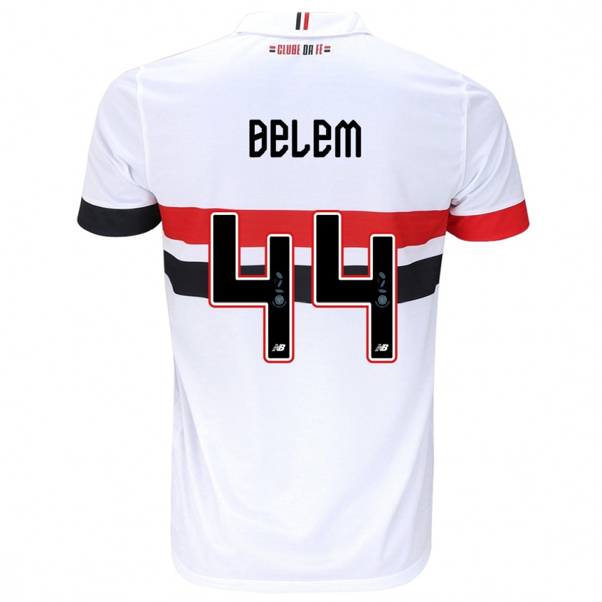 Kinder Fußball Matheus Belém #44 Weiß Rot Schwarz Heimtrikot Trikot 2024/25 T-Shirt Luxemburg