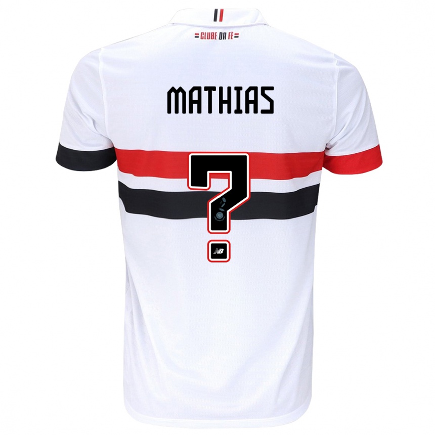 Kinder Fußball Leandro Mathias #0 Weiß Rot Schwarz Heimtrikot Trikot 2024/25 T-Shirt Luxemburg