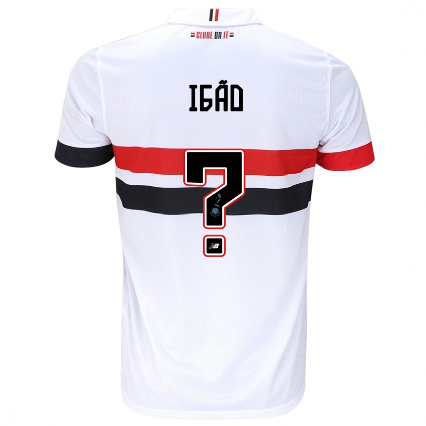 Kinder Fußball Igão #0 Weiß Rot Schwarz Heimtrikot Trikot 2024/25 T-Shirt Luxemburg