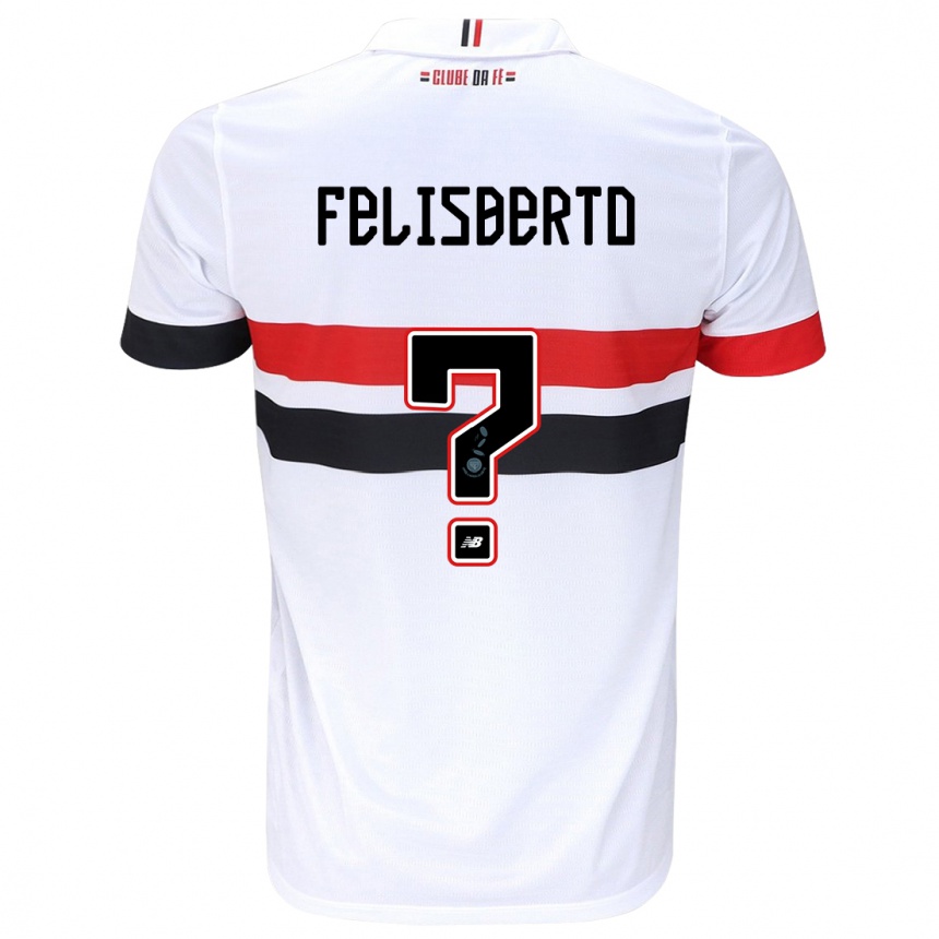 Kinder Fußball Igor Felisberto #0 Weiß Rot Schwarz Heimtrikot Trikot 2024/25 T-Shirt Luxemburg