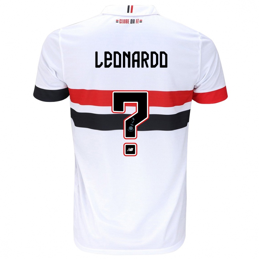 Kinder Fußball Hugo Leonardo #0 Weiß Rot Schwarz Heimtrikot Trikot 2024/25 T-Shirt Luxemburg