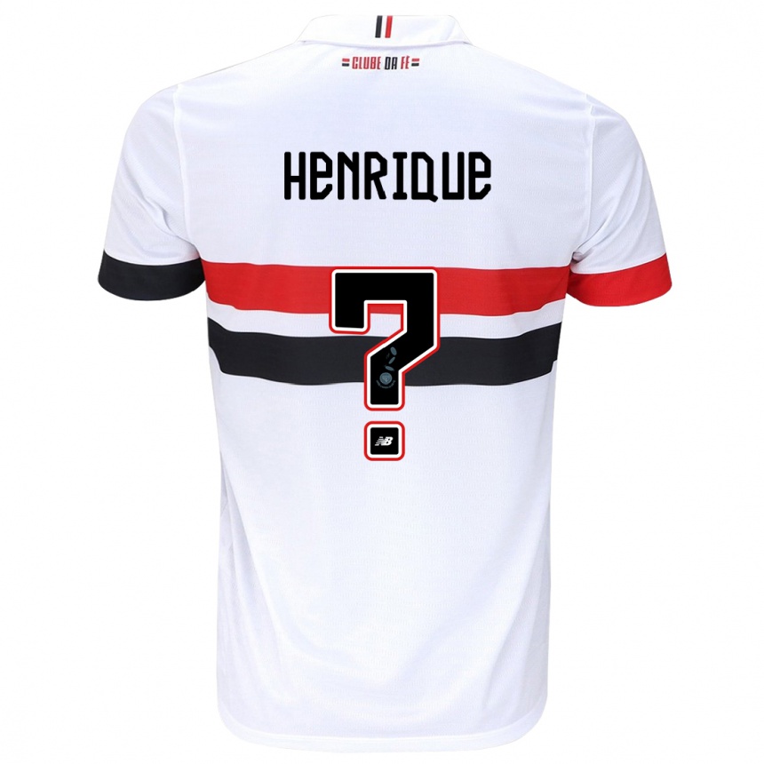 Kinder Fußball Luiz Henrique #0 Weiß Rot Schwarz Heimtrikot Trikot 2024/25 T-Shirt Luxemburg