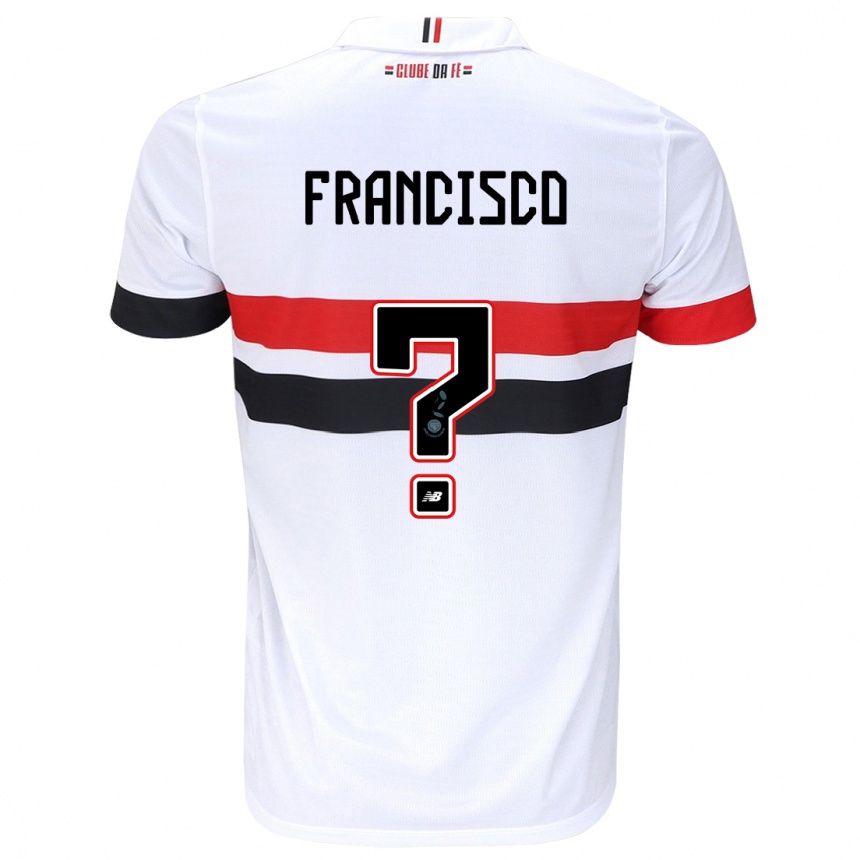 Kinder Fußball Ryan Francisco #0 Weiß Rot Schwarz Heimtrikot Trikot 2024/25 T-Shirt Luxemburg