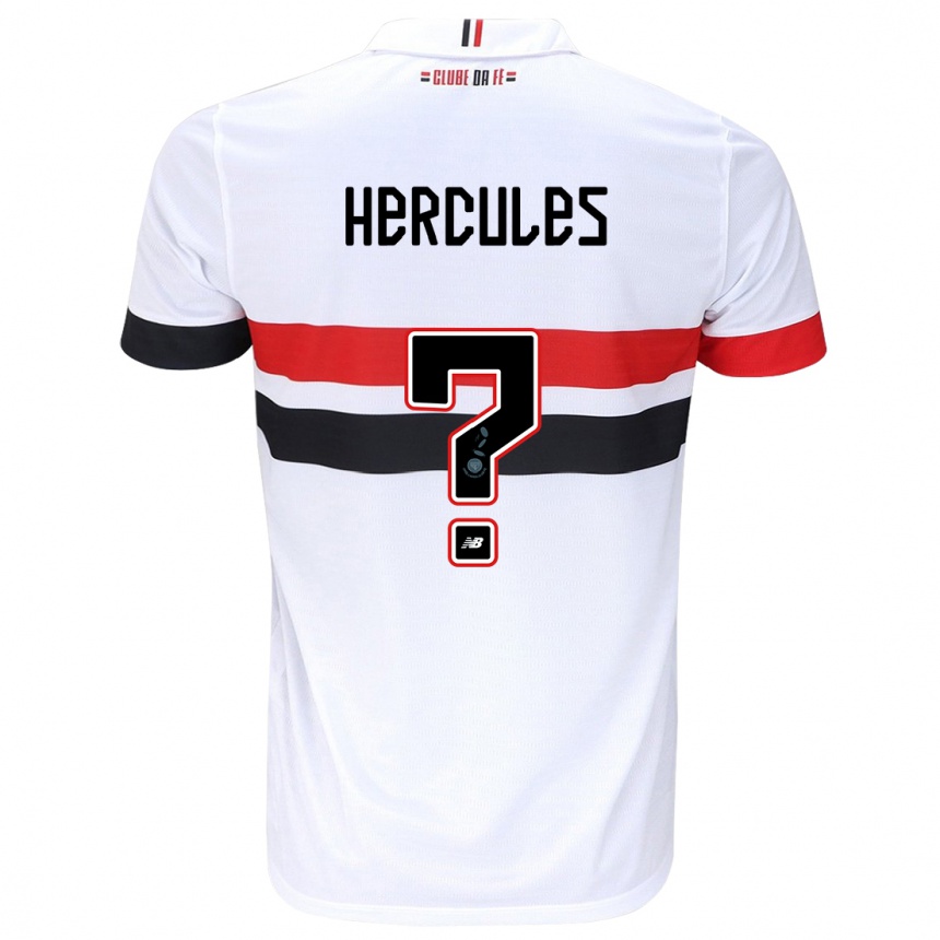 Kinder Fußball Hercules #0 Weiß Rot Schwarz Heimtrikot Trikot 2024/25 T-Shirt Luxemburg