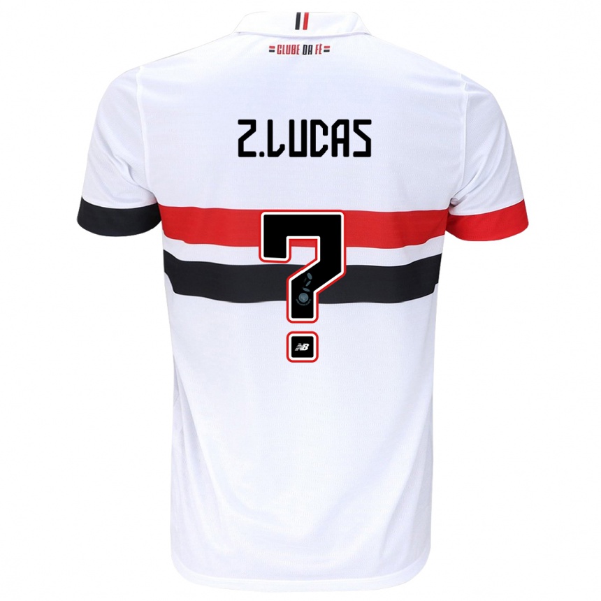 Kinder Fußball Zé Lucas #0 Weiß Rot Schwarz Heimtrikot Trikot 2024/25 T-Shirt Luxemburg