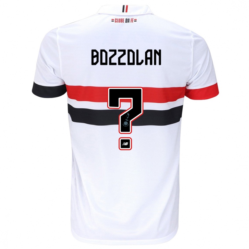 Kinder Fußball Gabriel Bozzolan #0 Weiß Rot Schwarz Heimtrikot Trikot 2024/25 T-Shirt Luxemburg