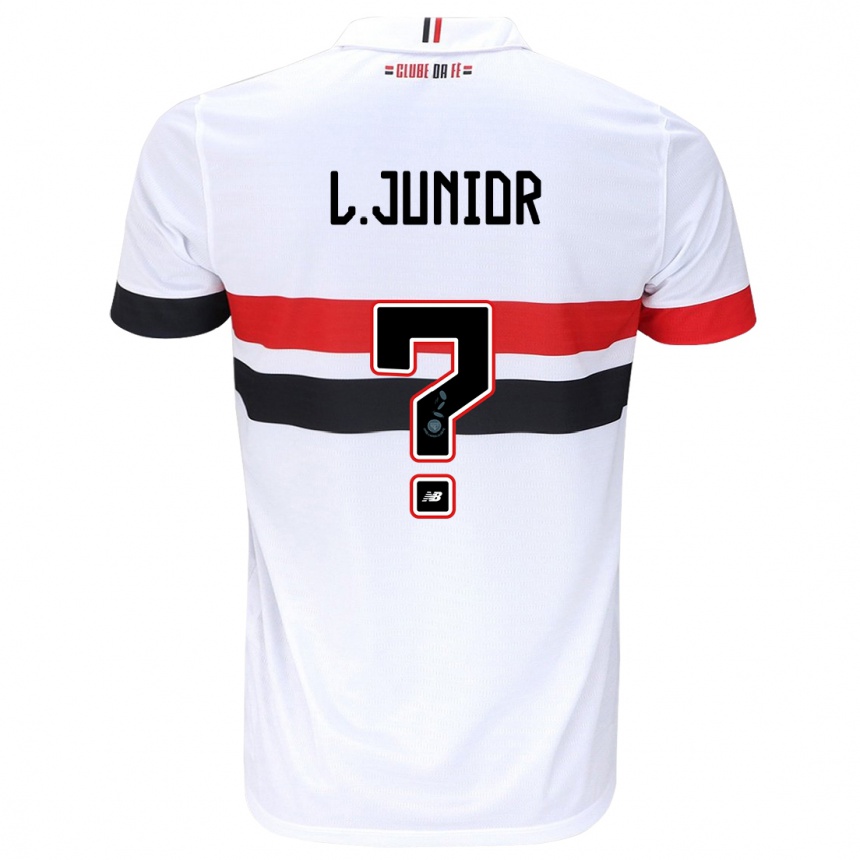 Kinder Fußball Luciano Junior #0 Weiß Rot Schwarz Heimtrikot Trikot 2024/25 T-Shirt Luxemburg