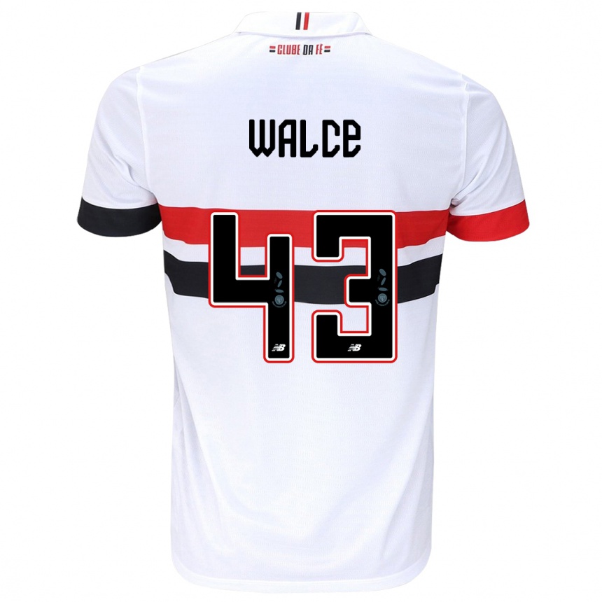 Kinder Fußball Walce #43 Weiß Rot Schwarz Heimtrikot Trikot 2024/25 T-Shirt Luxemburg