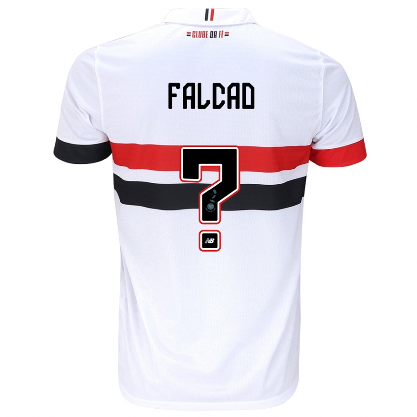 Kinder Fußball Gabriel Falcão #0 Weiß Rot Schwarz Heimtrikot Trikot 2024/25 T-Shirt Luxemburg