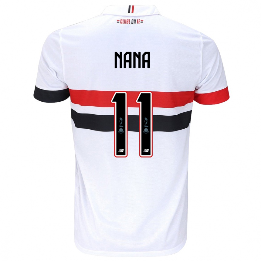 Kinder Fußball Naná #11 Weiß Rot Schwarz Heimtrikot Trikot 2024/25 T-Shirt Luxemburg