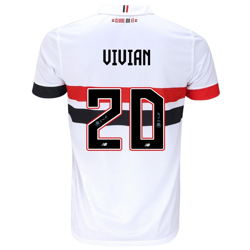 Kinder Fußball Vivian #20 Weiß Rot Schwarz Heimtrikot Trikot 2024/25 T-Shirt Luxemburg