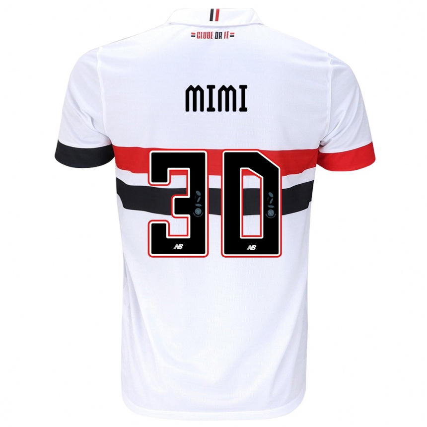 Kinder Fußball Mimi #30 Weiß Rot Schwarz Heimtrikot Trikot 2024/25 T-Shirt Luxemburg