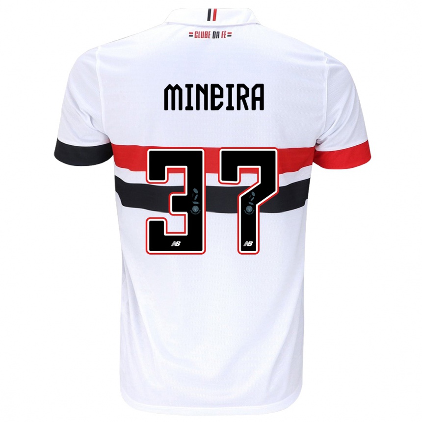 Kinder Fußball Rafa Mineira #37 Weiß Rot Schwarz Heimtrikot Trikot 2024/25 T-Shirt Luxemburg