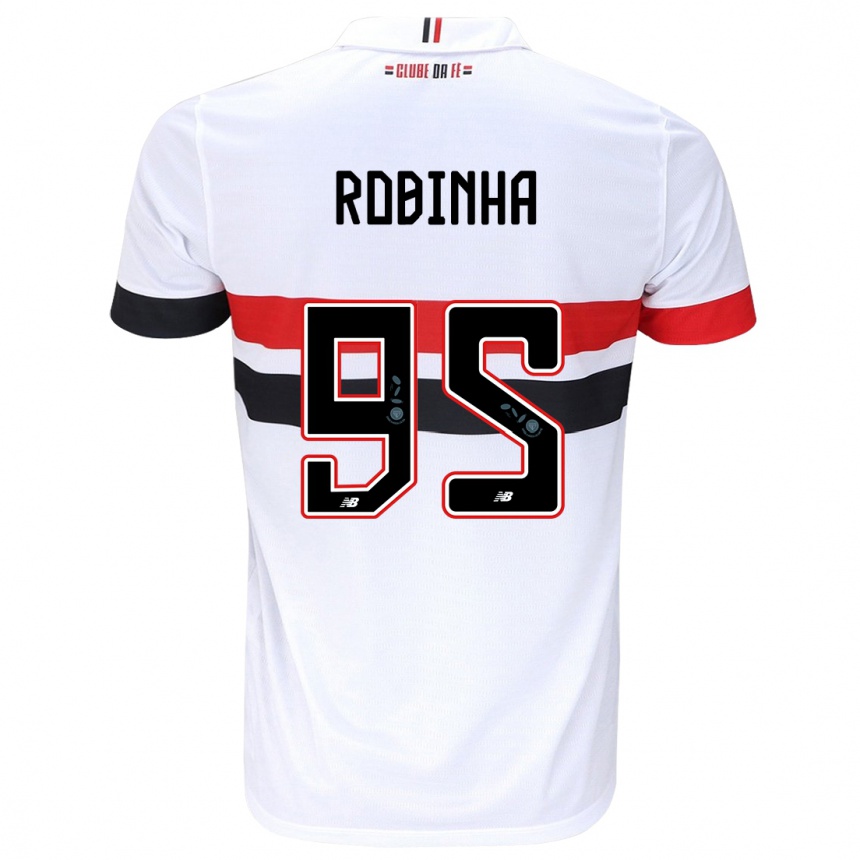 Kinder Fußball Robinha #95 Weiß Rot Schwarz Heimtrikot Trikot 2024/25 T-Shirt Luxemburg